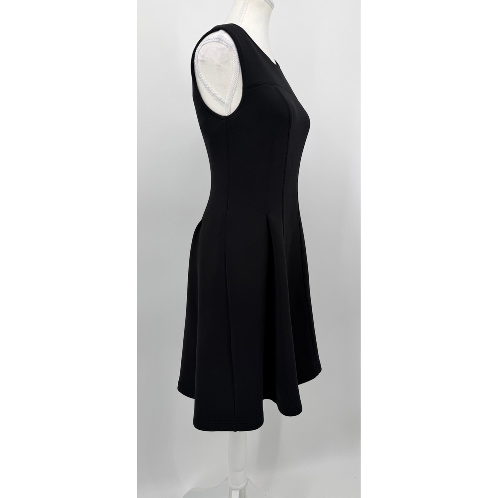 Maeve by Anthropologie Black Sleeveless Fit and Flare Dress Small Exposed Zipper
